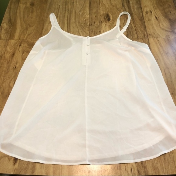 NWT Lane Bryant Sheer Stretch White Tank Top Shirt Womens Size 16 - Picture 1 of 7